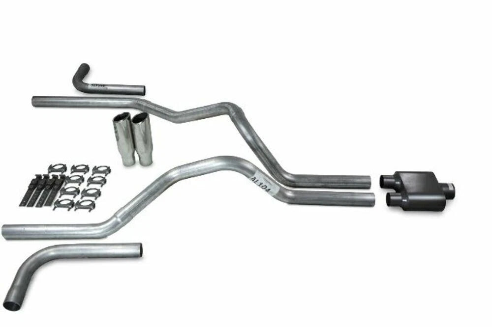 2.5" Dual Exhaust Kit for Dodge Ram 1500 (2019–2025) - Clamp on Tips, Side Exit