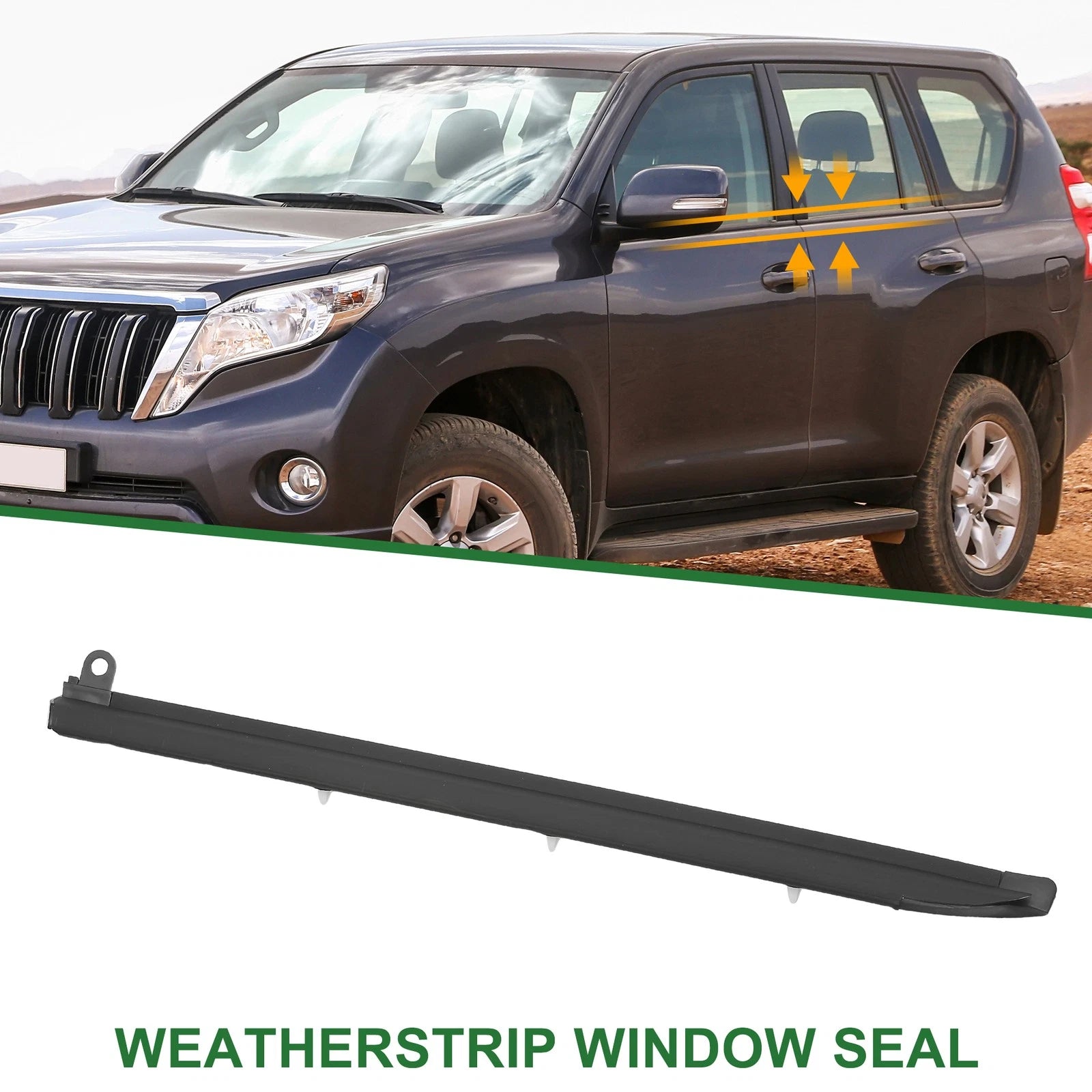 Front Left Weatherstrip Window Seal No.7567060050 for Toyota Land Cruiser 