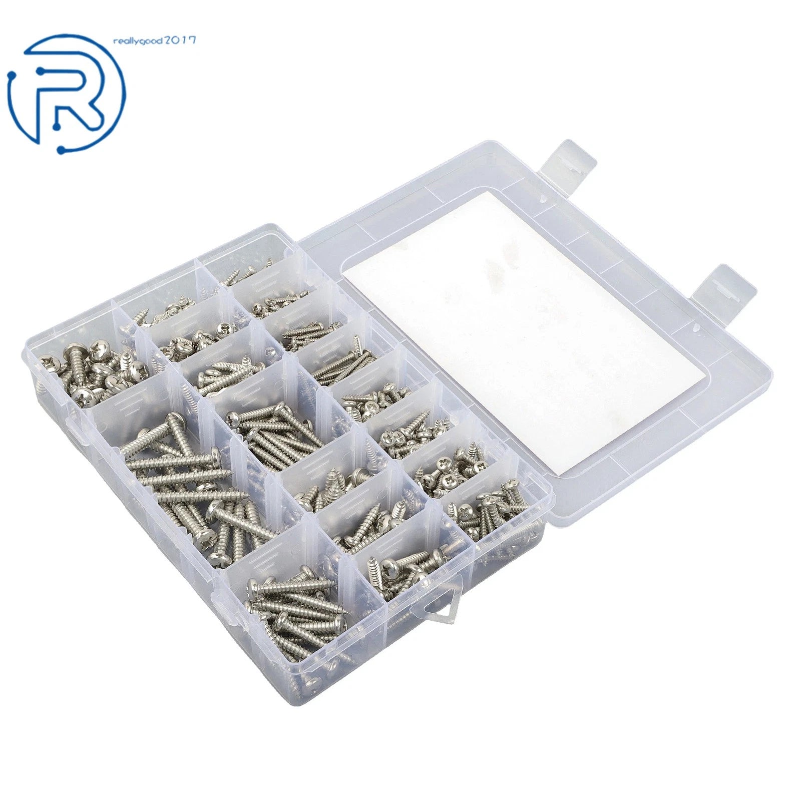 Set of 550 Stainless Steel Self-Tapping Wood Screws
