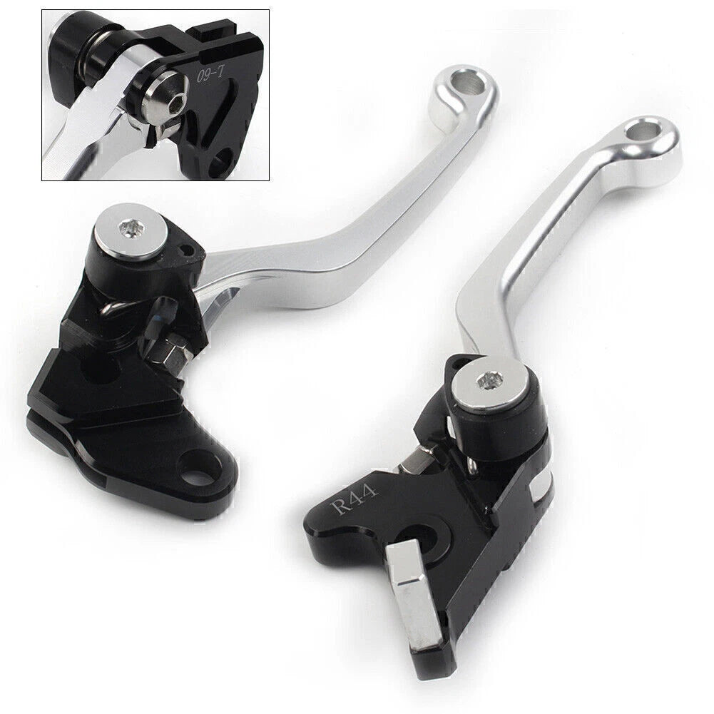 Silver Pivot Dirt Clutch Brake Levers for Kawasaki KLX250, D-Tracker (1993–1997)