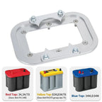Aluminum Battery Bracket Relocation Hold Down Tray Kit for Optima 34/78