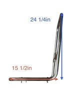 Marine SS Chair Seat Frame for (1in OD Tube, T 24 3/4in x W 16 5/8in)