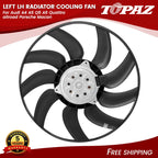 Left Radiator Cooling Fan for Audi A4 A5 Q5 A5 Quattro Porsche Macan (2010–2020)