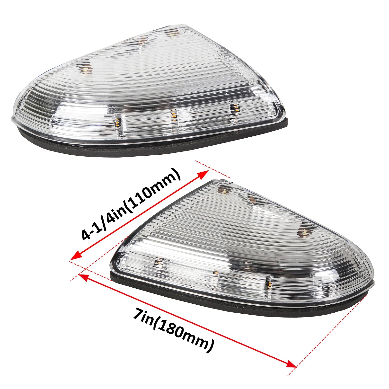 2Pcs LED Mirror Turn Signal Lights for Dodge Ram 1500 2500 (2009–2014)