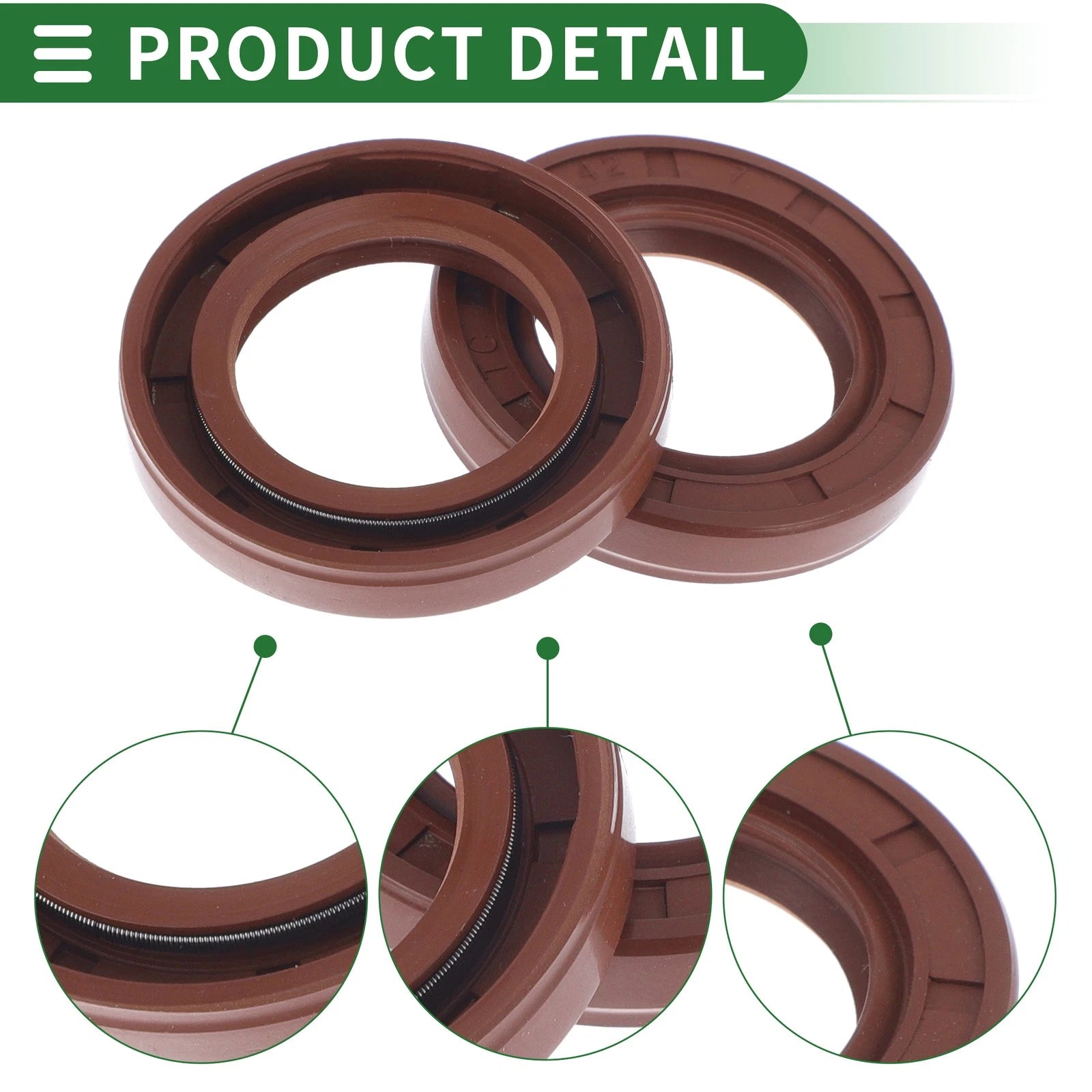 Set of 5 Oil Seal Rotary Shaft Seal FKM Rubber 26x42x7mm