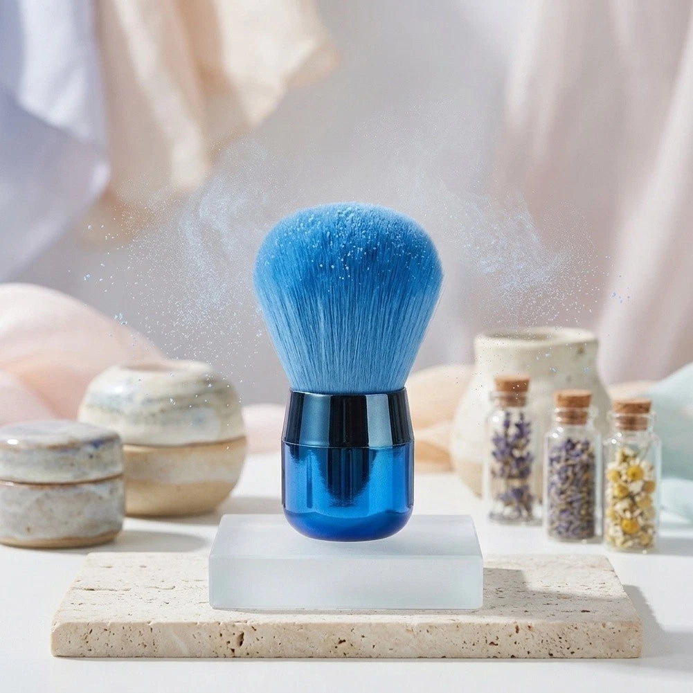 Mushroom Blush Brush for Natural Finish - Soft Synthetic Fibers 9x4x4cm