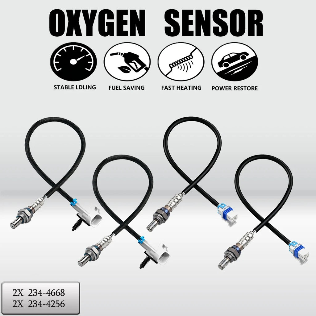 Set of 4 Oxygen O2 Sensors for GMC Yukon (2008–2014) & Chevy Silverado 1500 (2008–2014)