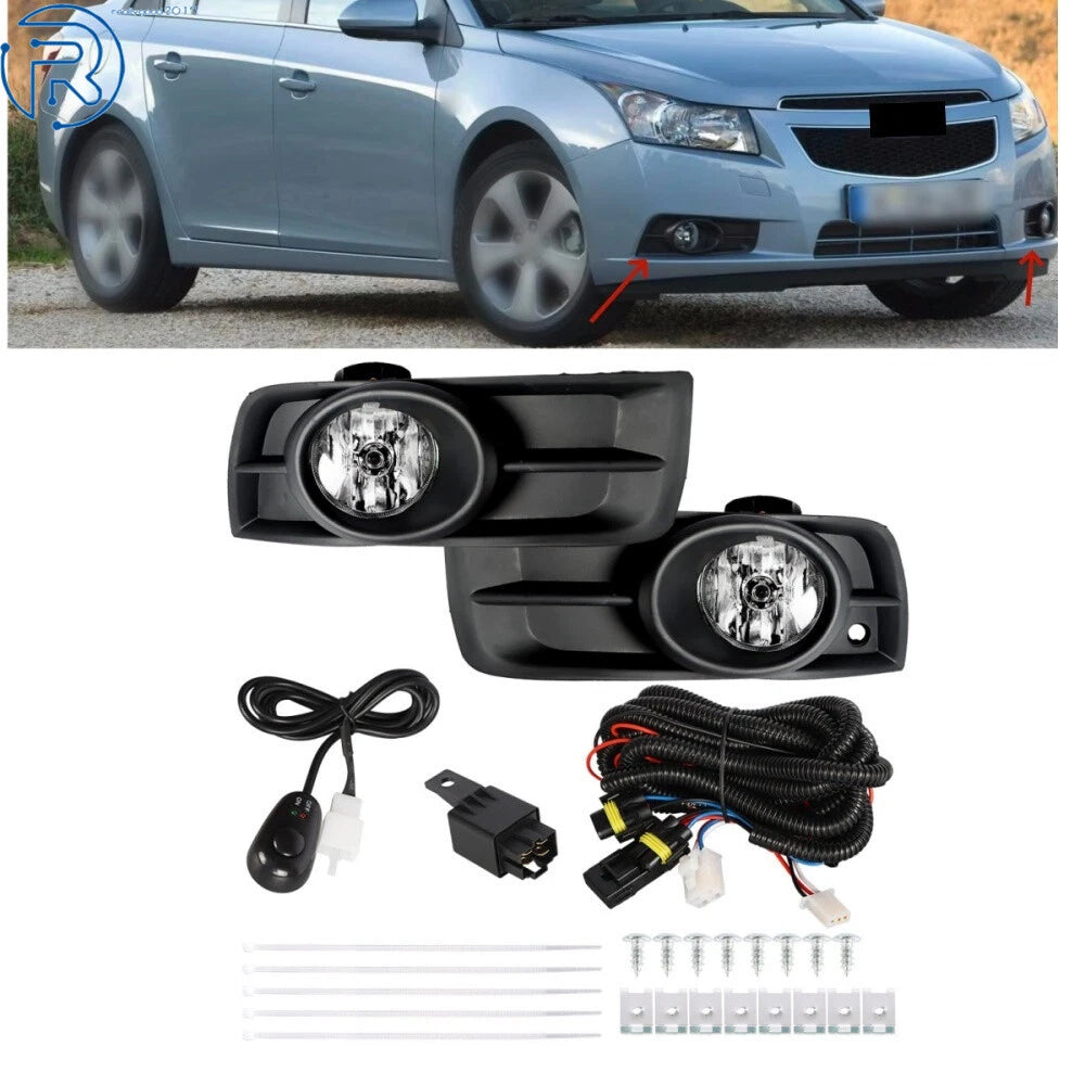 Fog Lights for Chevy Cruze (2010–2014) - Driver & Passenger, Switch & Wiring Kits