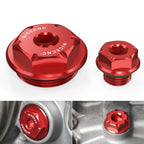Set of 4 Engine Crankcase Cover Screw Plugs for Honda Sportrax 400 TRX400EX (2000–2008) Red