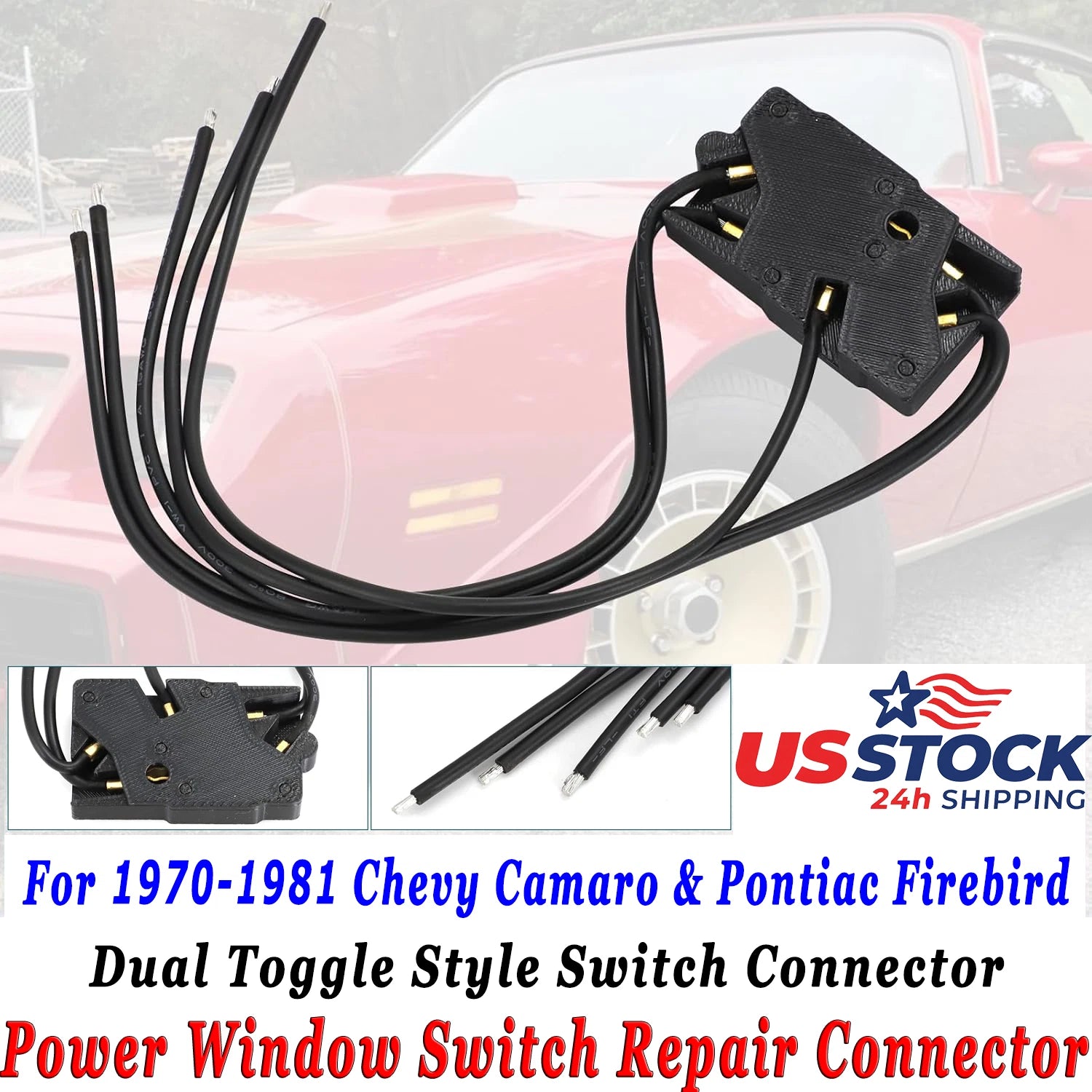Power Window Switch Connector Repair Pigtail for Camaro Firebird (1970–1981)