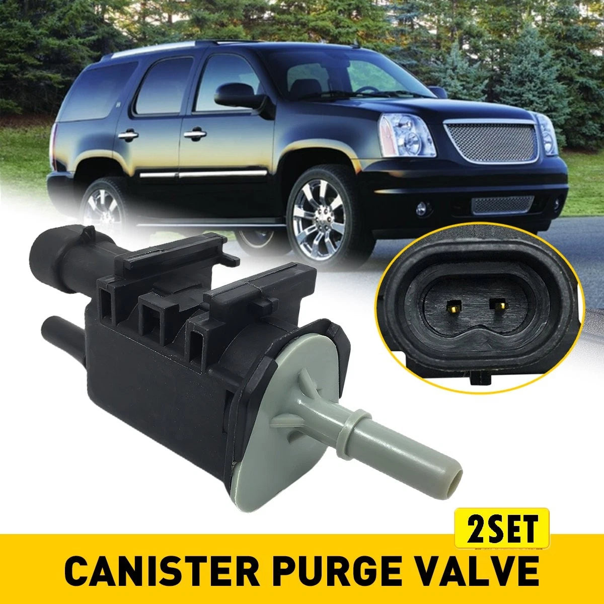 Set of 2 Vapor Canister Purge Solenoid for Chevy Silverado (2007–2013)