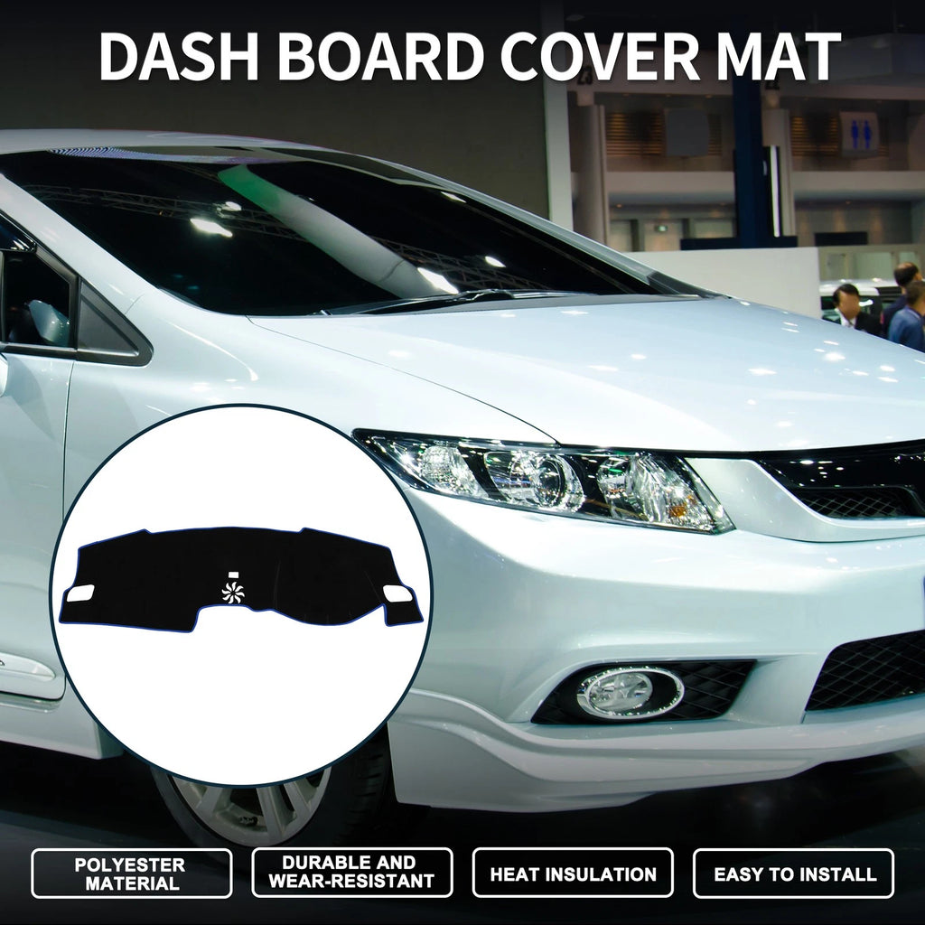 Dashboard Cover Mat for Honda Civic FL5 (2022–2024) Black Blue
