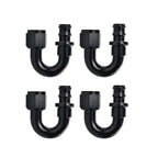 4PCS 180 Degree AN8 Fuel Push-On Hose Fitting Adapter for Universal Fit (—)
