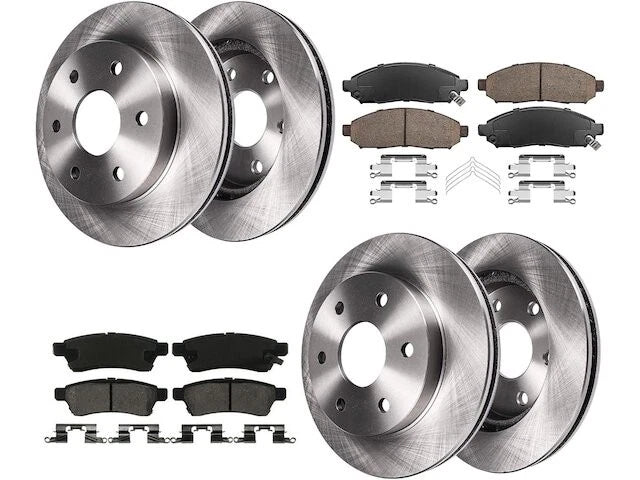 Front and Rear Brake Pad and Rotor Kit for Suzuki Equator (2009–2012) TC145ZR