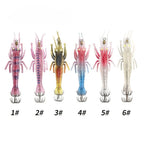 UV Glow in the Dark Shrimp Lure 9.4g with Dual Hooks for Night Fishing