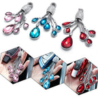 Rhinestone Water-Drop Crystal Jewelry Diamond Keychain Ring Universal (All Years)