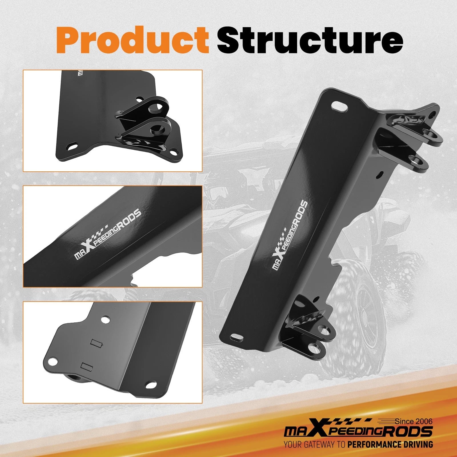 Adjustable Front Plow Mount for Can Am Defender HD5-HD10 (2016–2024) Steel Frame