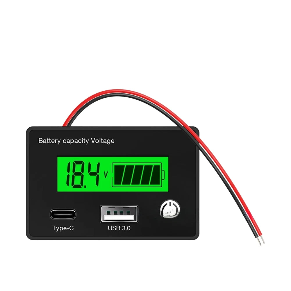 LCD Battery Capacity Tester for Acid Ternary Lithium LFP DC8-30V