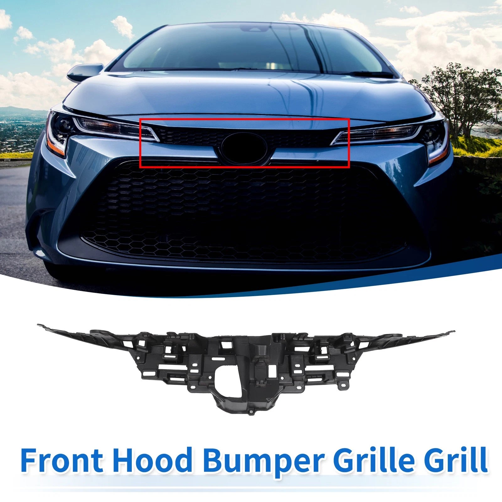 Front Hood Bumper Grille for Toyota Corolla LE (2020–2022) No.5311402510
