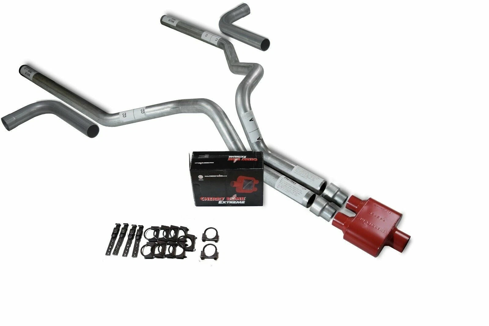 3" Dual Exhaust Kit for Ford F-150 (1987–1997) Cherry Bomb Extreme Side Exit