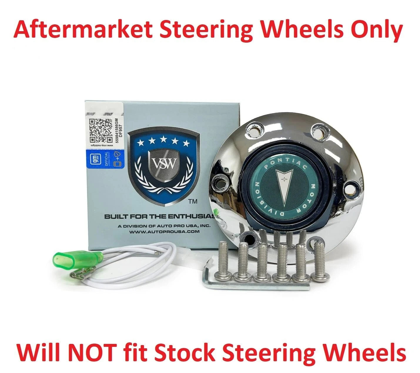 Horn Button 6 Hole Steering Wheel Chrome for Pontiac (2004–2010)