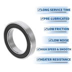 Deep Groove Ball Bearing P5 for Scooter Skateboard Wheel (1 Pc) 17x26x5mm