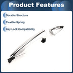 Front Left Door Handle for Kia Rio (2011) - Silver Tone