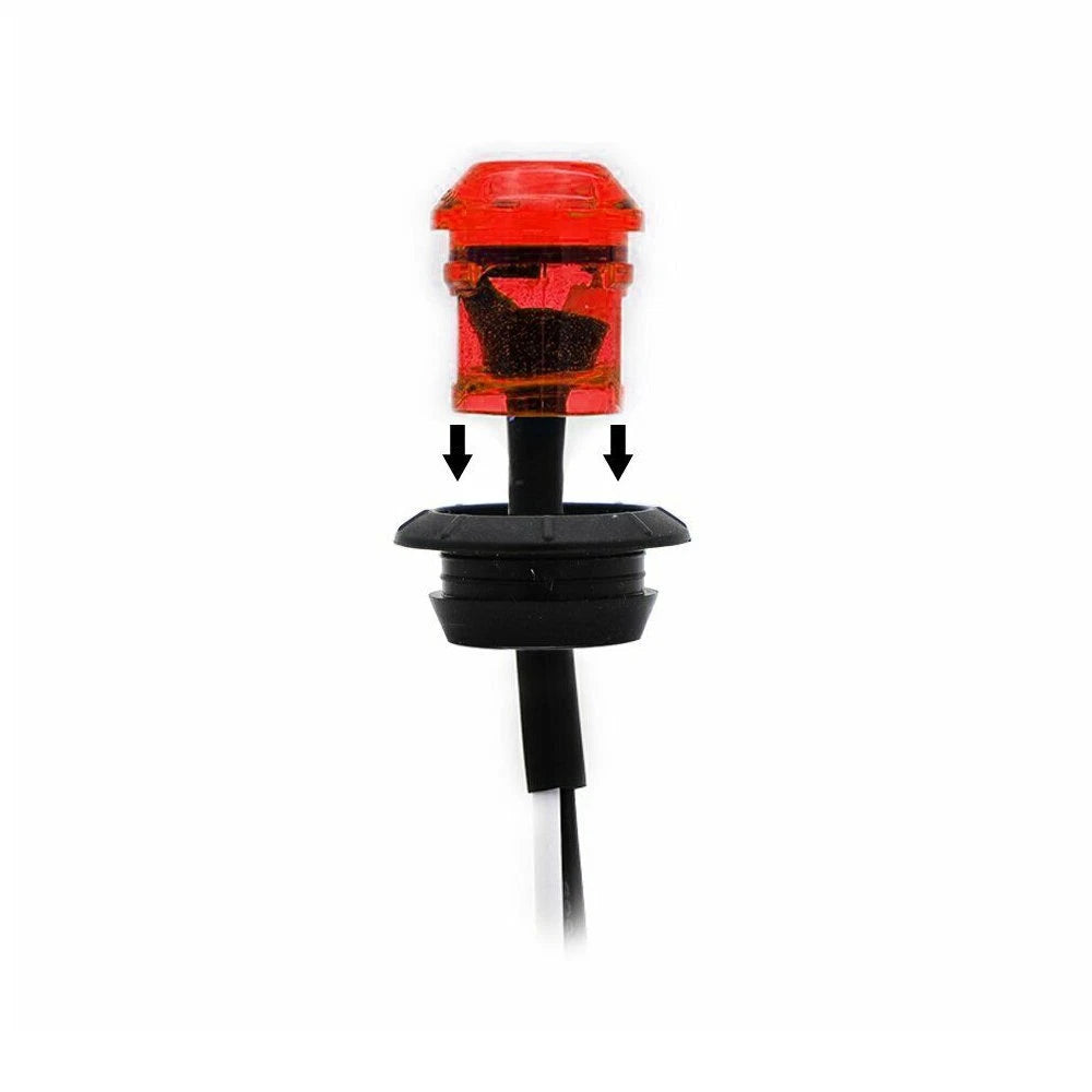 10X LED Marker Lights for Truck Trailer (Round, Red, Waterproof)