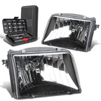 Pair of Black Crystal Headlights for Ford Ranger Pickup (1993–1997)