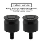 2X Seat Bolt Aluminum Anodized Black for Harley Dyna Softail Sportster Road King Glide