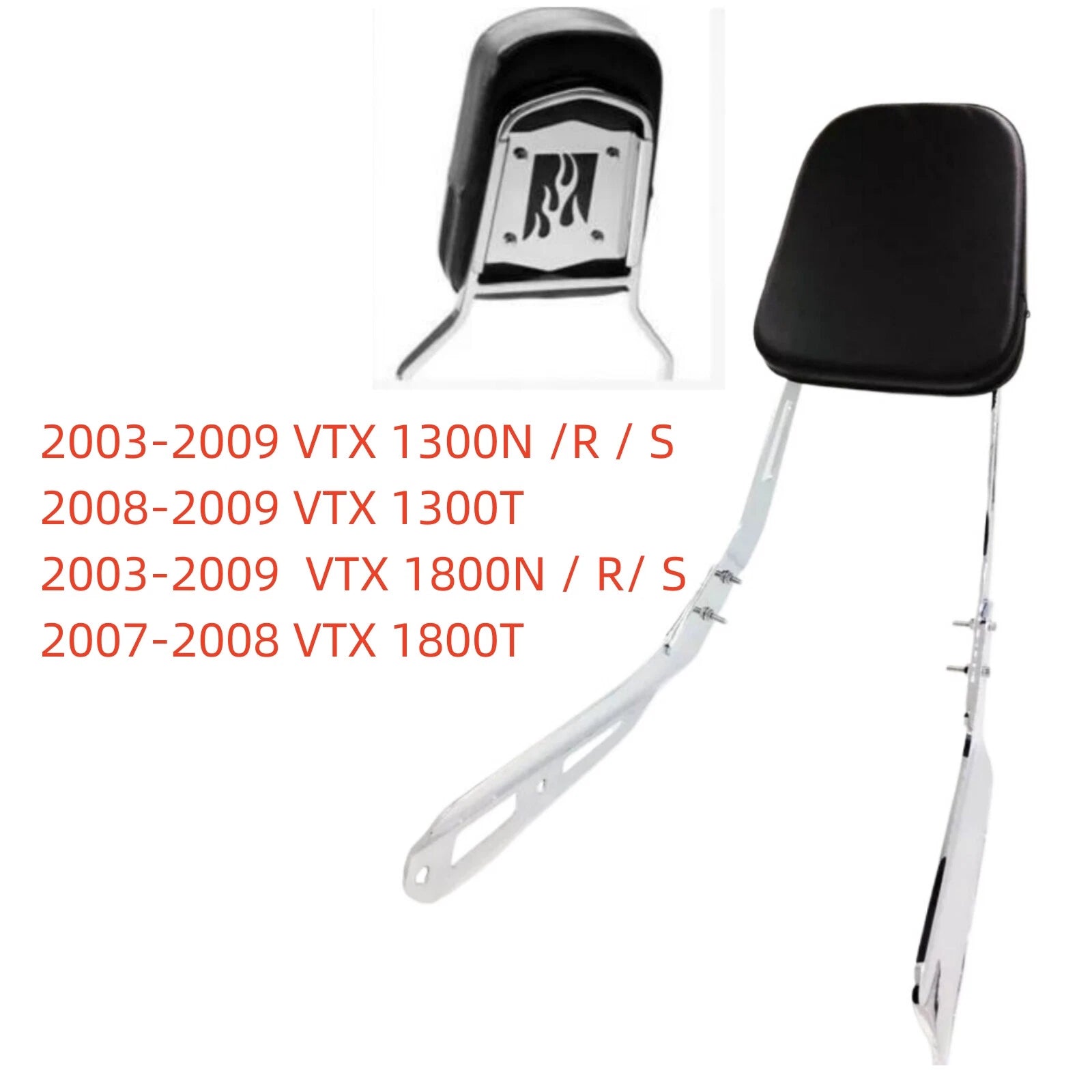 Sissy Bar Backrest for Honda Spirit 750, Magna, VTX 1300/1800, VLX600, Aero 1100