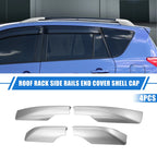 Set of 4 Roof Rack Side Rails End Covers for Toyota RAV4 (2006–2012) Silver
