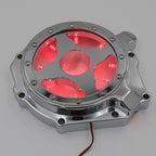 Chrome Engine Stator Cover with Red LED for Honda CBR1000RR (2004–2007) & CB1000RA (2008–2024)