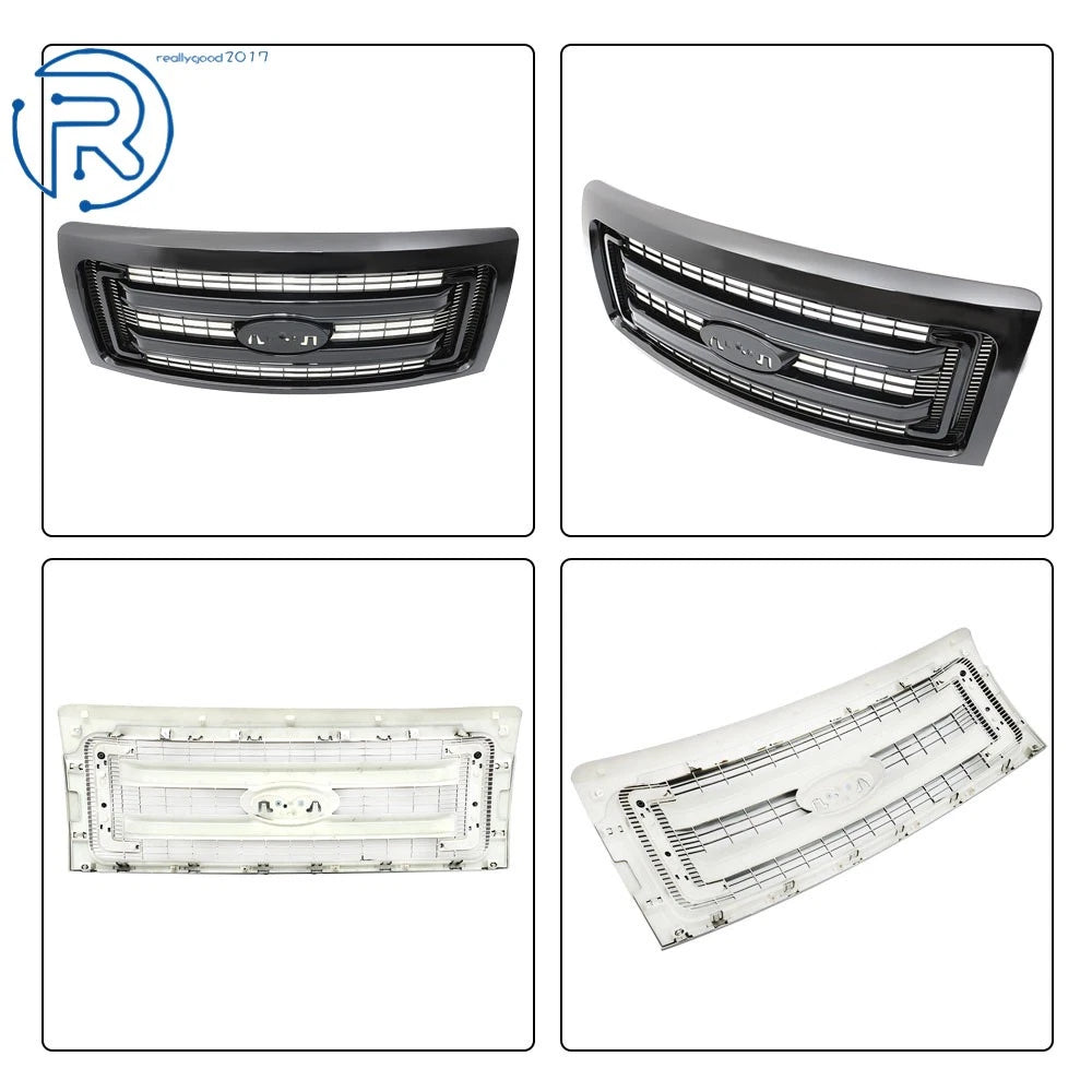 Front Upper Grille for Ford F-150 Regular Cab (2009-2014) Black Textured