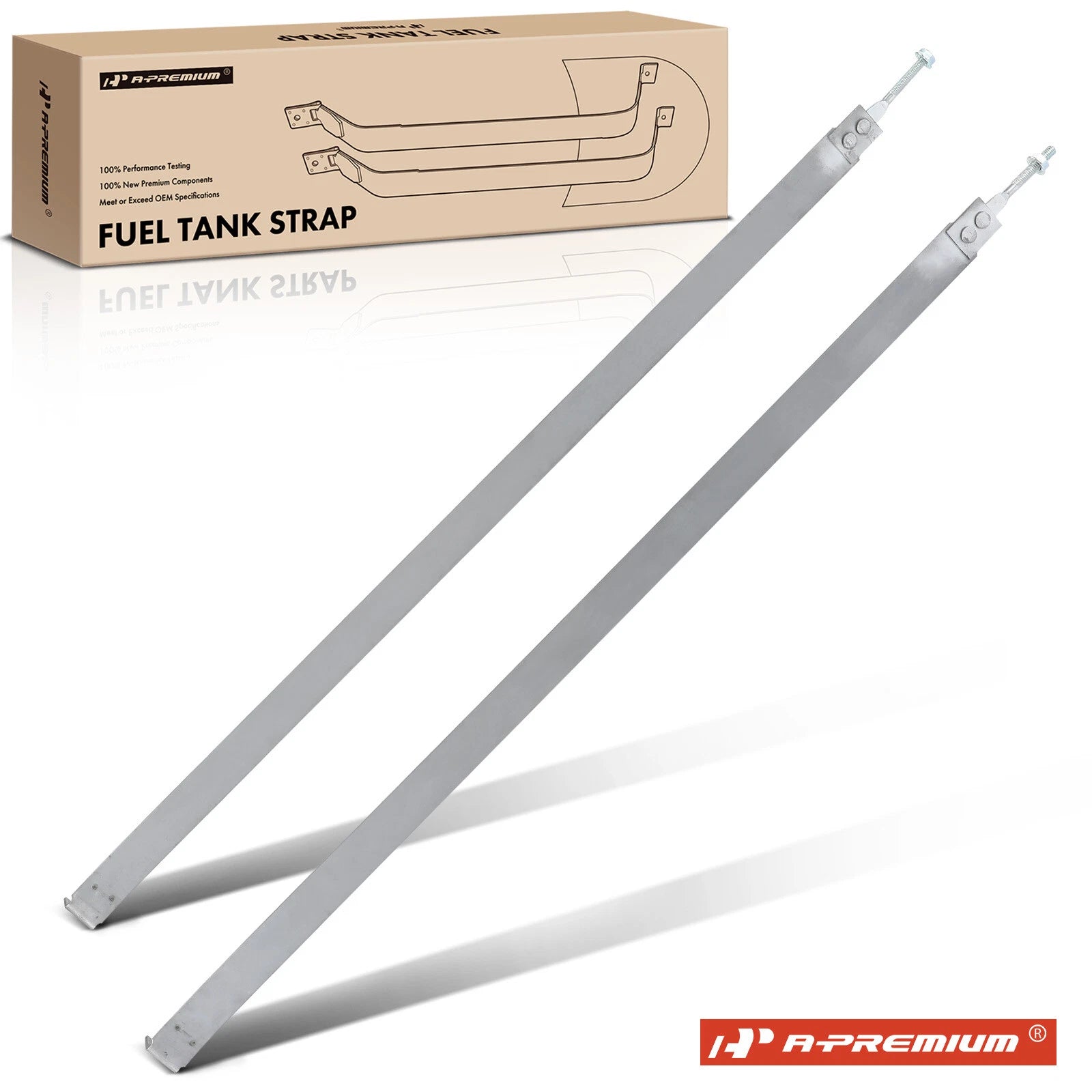 2X Steel Fuel Tank Straps for Chevrolet P20 P30 (1979–1981)