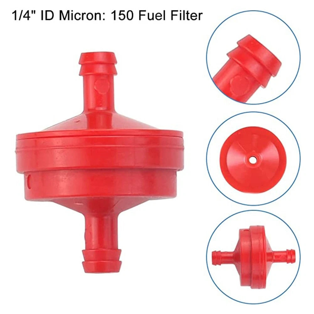 Inline Fuel Filter Clip for Universal 1/4 Inch Hose (PP & Metal)