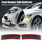 Pair of Bumper Reflectors for BMW F30 340i (2012–2019) 63147295541 63147295542 Smoky Black