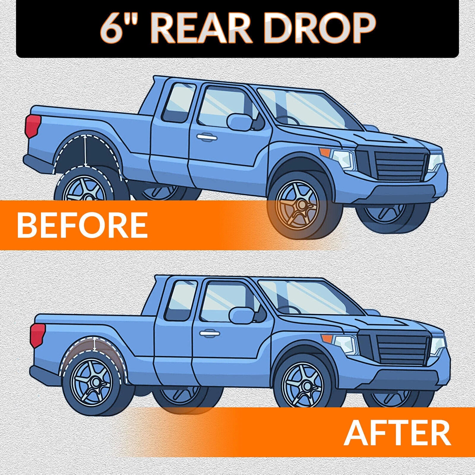 6" Rear Axle Flip Kit for Chevy Silverado Sierra 1500 (1999–2007)