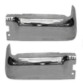 Replacement Chrome Step Bumper Face Bar 2-Piece Set w/o Park Assist Sensor Holes