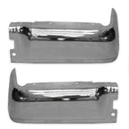 Replacement Chrome Step Bumper Face Bar 2-Piece Set w/o Park Assist Sensor Holes