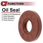 Set of 2 Oil Seal Rotary Shaft Seal FKM Rubber 20x50x8mm