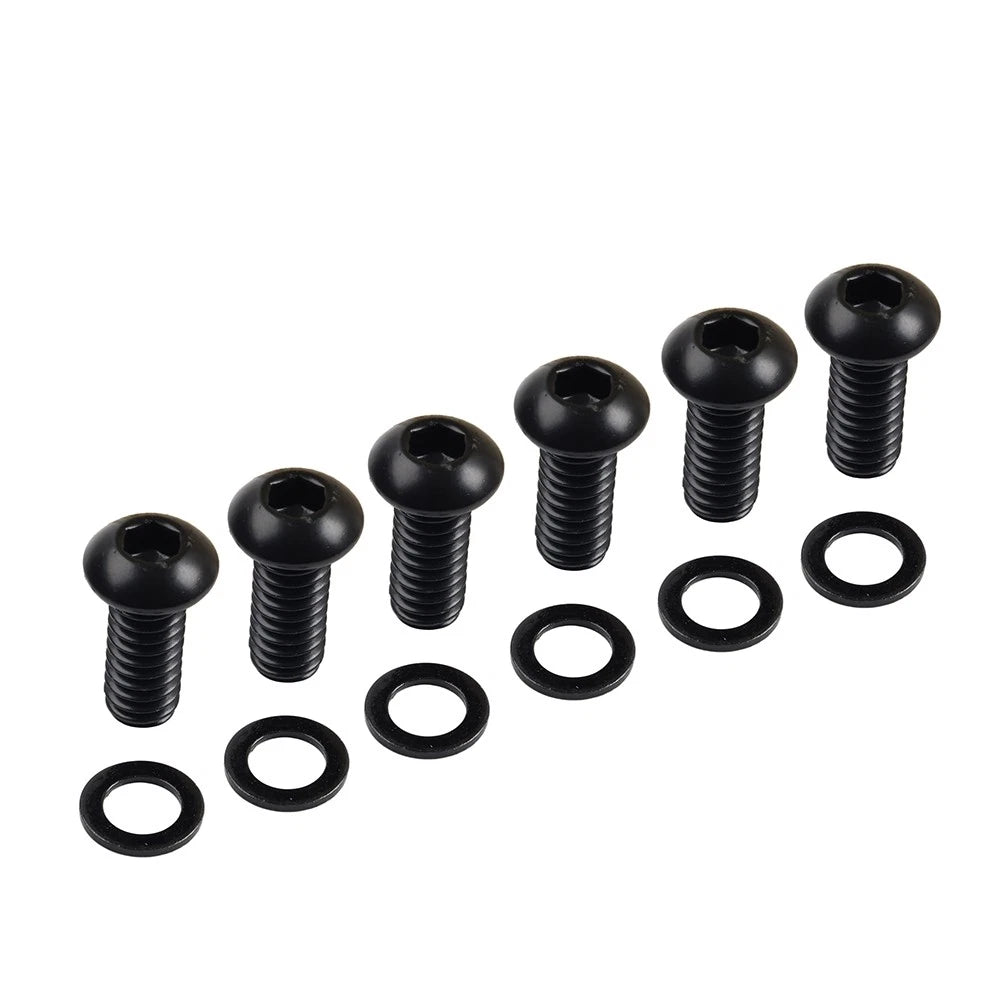 6x Stainless Derby Cover Screw Bolt w/ Washer for Harley Touring Sportster (1986–2023)