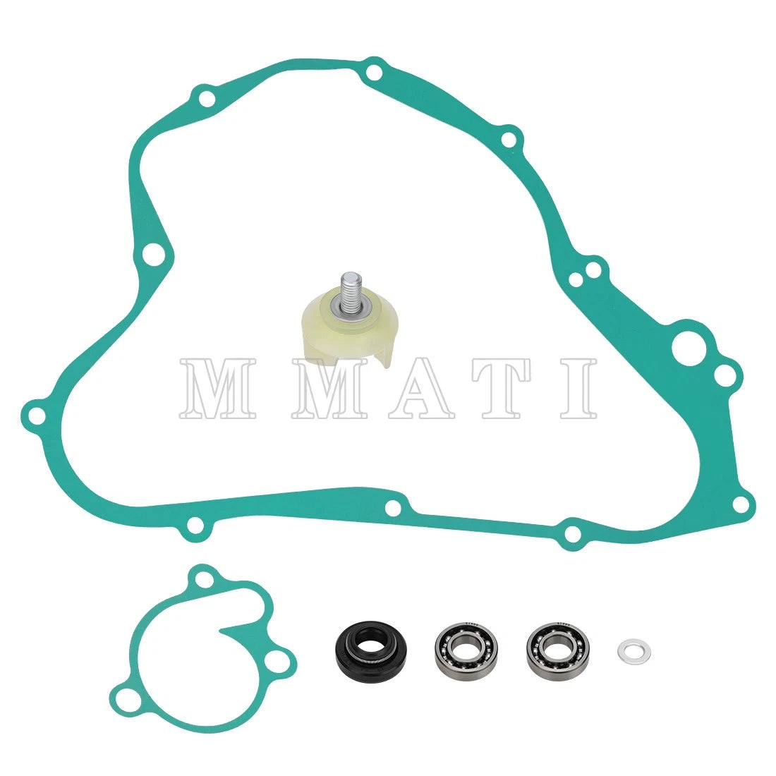 Water Pump Rebuild Kit w/ Impeller Shaft Bearing Seal for Suzuki RM125 (1992–2000)