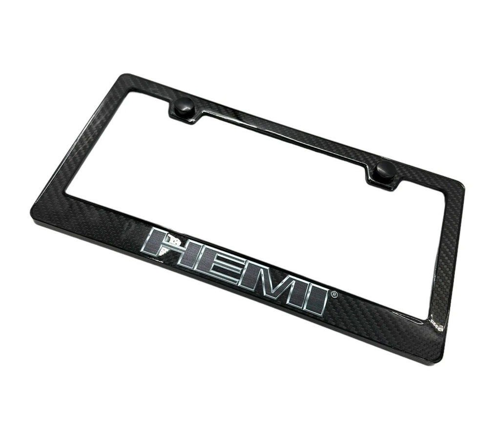 Real Carbon Fiber License Plate Frame for Dodge Charger HEMI (2006–2023)