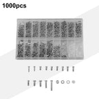 1000pcs Stainless Steel Screw Set for Eyewear and Jewelry Repair