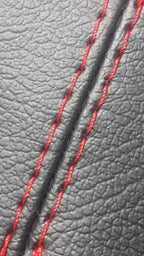 Front Door Armrest Vinyl Leather Cover for Honda Civic Sedan (2012–2015) Red Stitch