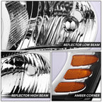 Chrome Housing Amber Corner 3D LED DRL Headlights for Pontiac Grand Prix (2004–2008)