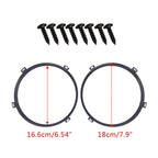 7" Headlight Mount Bracket Ring Black for Jeep Wrangler JK (2007-2018)
