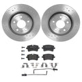 Brembo Xtra Rear Brake Kit Drilled Disc Rotors Low-Met Pads for Audi A6 (2012–2018)