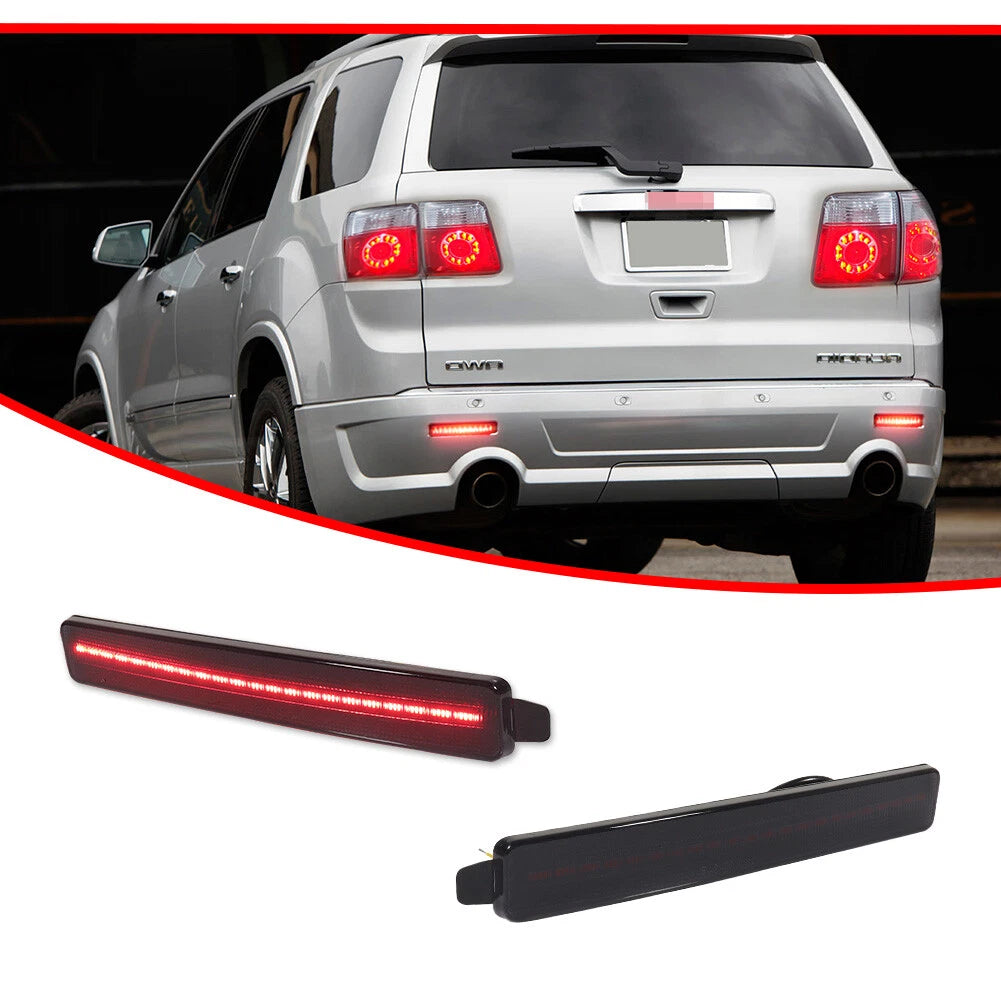 2X Smoke LED Rear Reflector Tail Lights for GMC Acadia Cadillac SRX (2017–2020)